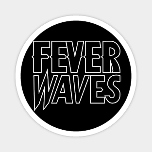 White Fever Waves Logo Magnet